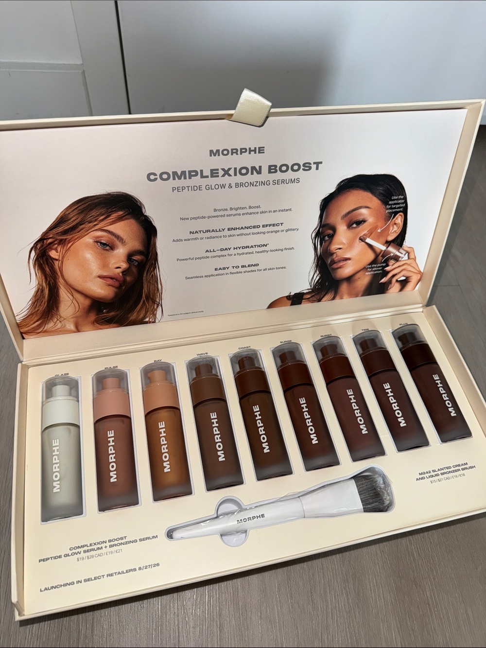 Morphe Complexion Boost Peptide Glow & Bronzing Serums PR Box